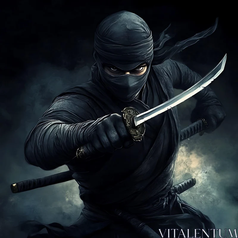 Shadow Warrior: Ninja with Katana AI Image