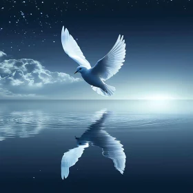 White Dove Reflection