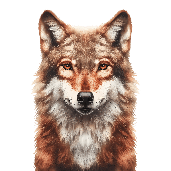 POD Design Wolf Portrait for Apparel