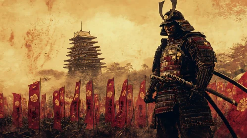 Guardian of the Pagoda: A Samurai's Vigil