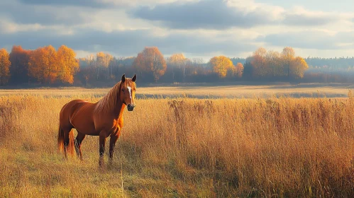 Graceful Horse Amidst Autumn Colors