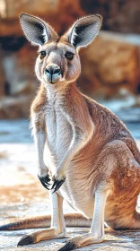 Wild Kangaroo Portrait