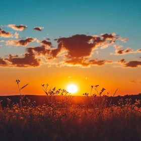 Peaceful Sunset Field