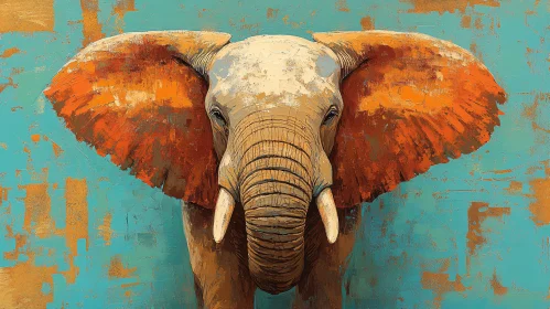 Vivid Elephant Canvas Art