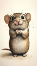 Charming Mouse Illustration