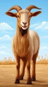 Graceful Goat Portrait
