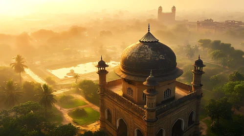 Mausoleum in Golden Light