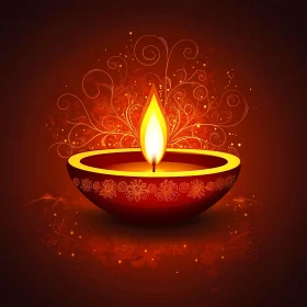 Glowing Diya Celebration