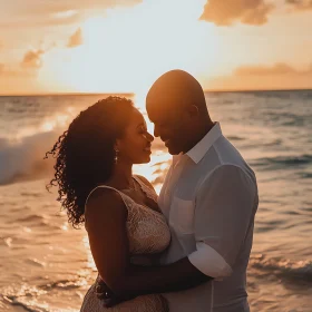 Sunset Embrace: A Couple's Beach Romance