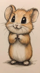 Cute Hamster Drawing