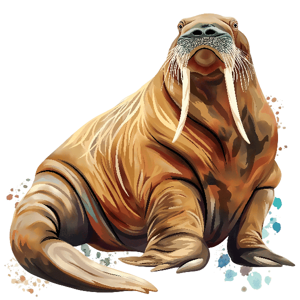 Artistic Walrus T-Shirt Design POD Design