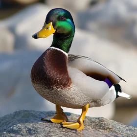 Majestic Mallard Duck Close-Up