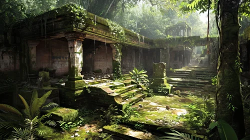 Mysterious Ruined Temple in the Jungle | Digital Painting