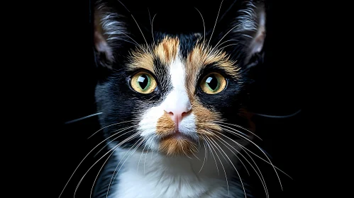 Calico Cat's Intense Gaze