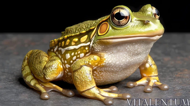 Realistic Frog Illustration AI Image