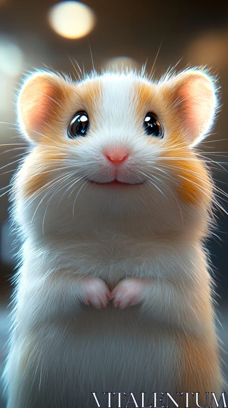 AI ART Adorable Furry Hamster Portrait