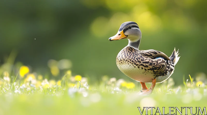 Peaceful Duck Portrait AI Image