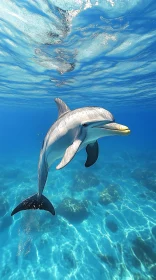 Graceful Dolphin Underwater