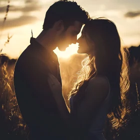 Golden Hour Romance: Couple in Love