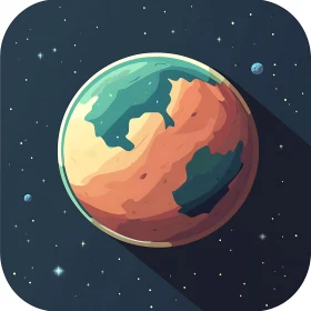 Cosmic Planet Illustration