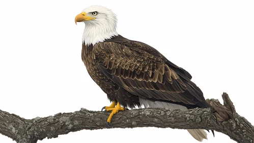 Regal Bald Eagle with Intense Gaze