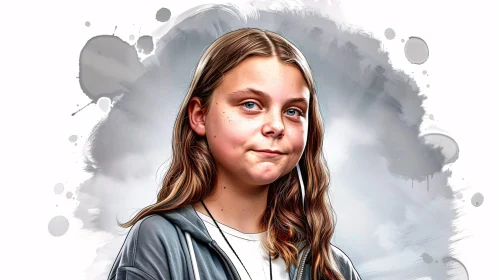 Greta Thunberg Art Portrait