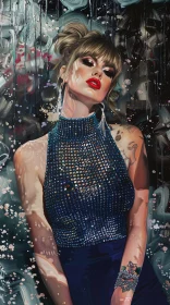 Taylor Swift in Stylish and Glamorous Art Portrait