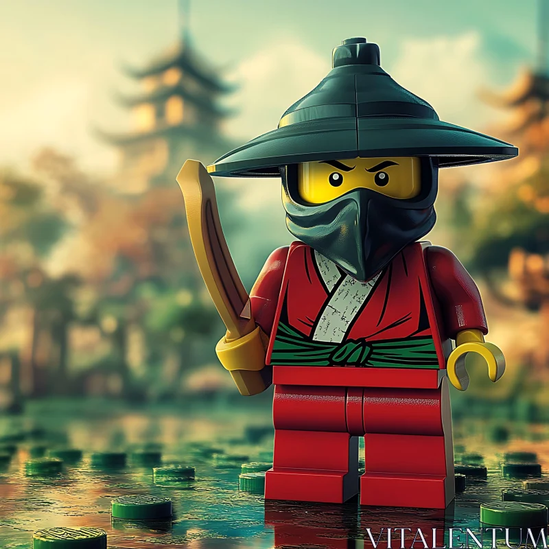 Toy Ninja in Traditional Outfit AI Image