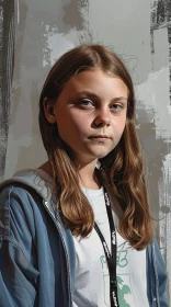 Portrait of Greta Thunberg