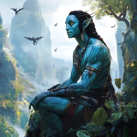 Avatar Character in Tranquil Setting