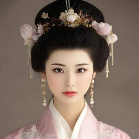 Portrait of a woman in traditional Chinese clothing