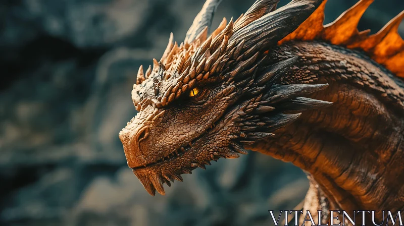 AI ART Detailed Dragon Portrait with Golden Eyes