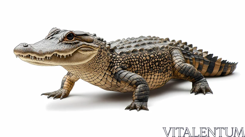 Detailed Alligator Art AI Image