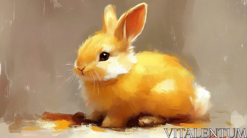 AI ART Artistic Portrait of a Fluffy Bunny