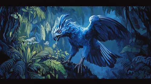 Exotic Bird in Tropical Forest