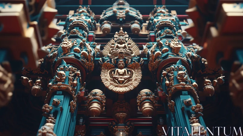 AI ART Detailed Temple Architecture with Sculptures