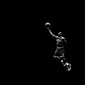 Monochrome Basketball Player