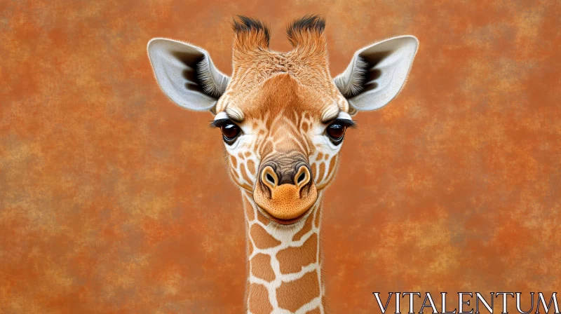 Wildlife Artistry of a Giraffe AI Image