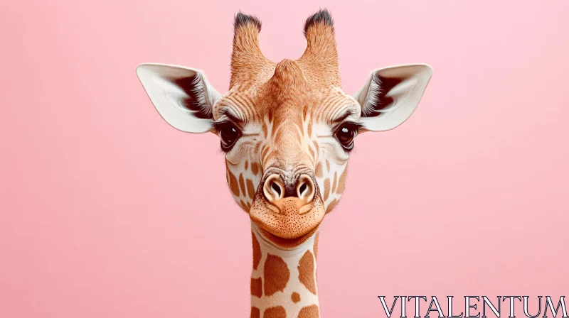 AI ART Giraffe Close-up Portrait