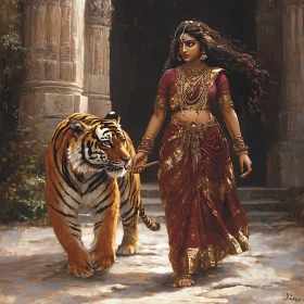 Goddess and Her Majestic Companion