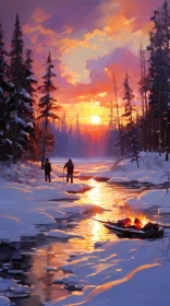 Winter Wonderland: A Captivating Snowy Forest Scene