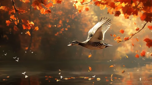 Autumnal Duck Flight