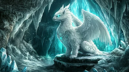 White Griffon in Crystal Cave