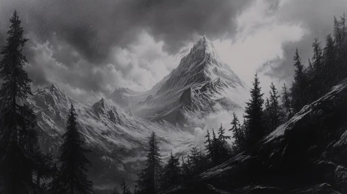 Stormy Peaks and Evergreen Forest