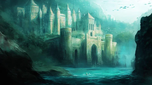 Coastal Fortress Digital Painting