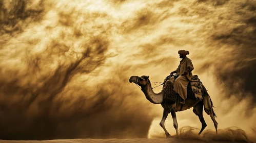 Desert Journey with Camel Rider