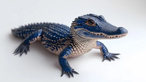 Intricate Blue Scaled Alligator