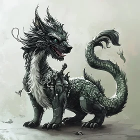 Ornamented Dragon-Dog: A Mythical Hybrid