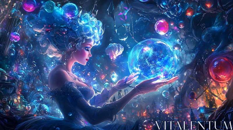 AI ART Magical Orb Woman Art