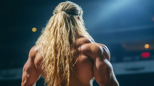 Back view of a muscular man